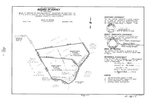 Click to see Record of Survey Book 11, pg. 224 (1995) of Nevada County Recorders Survey Maps Book 11