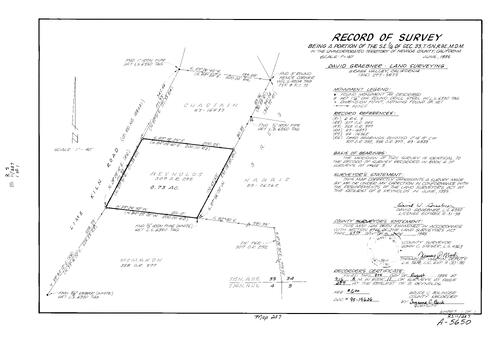 Click to see Record of Survey Book 11, pg. 257 (1995) of Nevada County Recorders Survey Maps Book 11