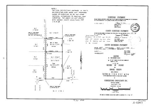 Click to see Record of Survey Book 11, pg. 266 (1995) of Nevada County Recorders Survey Maps Book 11