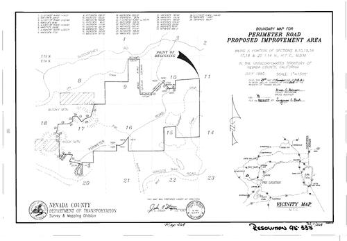 Click to see Record of Survey Book 11, pg. 268 (1995) of Nevada County Recorders Survey Maps Book 11