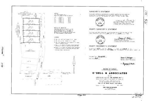 Click to see Record of Survey Book 11, pg. 321 (1996) of Nevada County Recorders Survey Maps Book 11