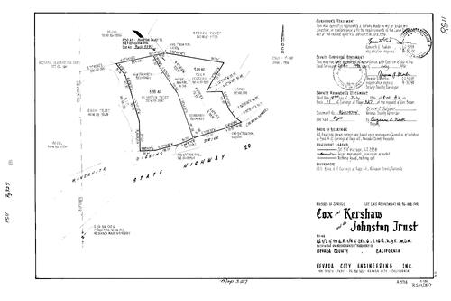 Click to see Record of Survey Book 11, pg. 327 (1996) of Nevada County Recorders Survey Maps Book 11