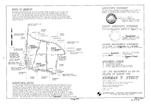 Click to see Record of Survey Book 11, pg. 331 (1996) of Nevada County Recorders Survey Maps Book 11