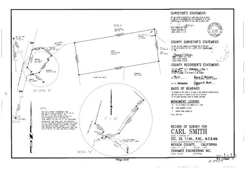 Click to see Record of Survey Book 11, pg. 335 (1996) of Nevada County Recorders Survey Maps Book 11