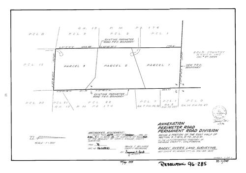 Click to see Record of Survey Book 11, pg. 345 (1996) of Nevada County Recorders Survey Maps Book 11