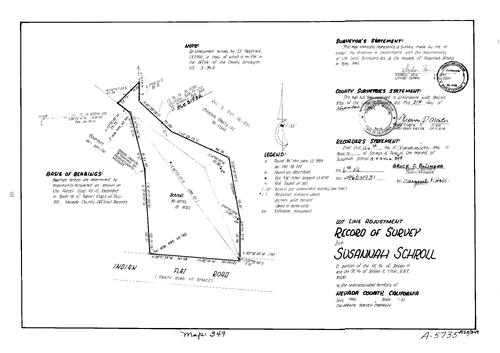 Click to see Record of Survey Book 11, pg. 349 (1996) of Nevada County Recorders Survey Maps Book 11