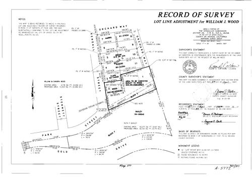 Click to see Record of Survey Book 11, pg. 377 (1997) of Nevada County Recorders Survey Maps Book 11