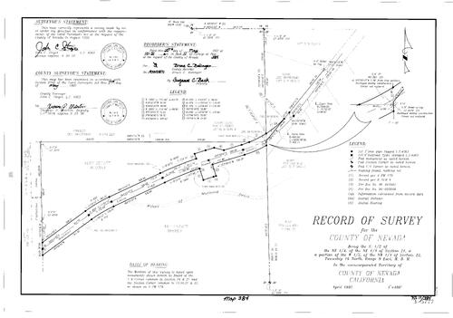 Click to see Record of Survey Book 11, pg. 384 (1997) of Nevada County Recorders Survey Maps Book 11
