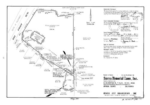 Click to see Record of Survey Book 11, pg. 387 (1997) of Nevada County Recorders Survey Maps Book 11