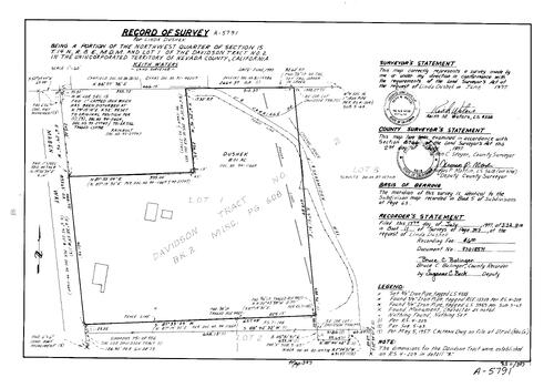 Click to see Record of Survey Book 11, pg. 397 (1997) of Nevada County Recorders Survey Maps Book 11