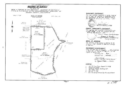 Click to see Record of Survey Book 12, pg. 3 (1997) of Nevada County Recorders Survey Maps Book 12