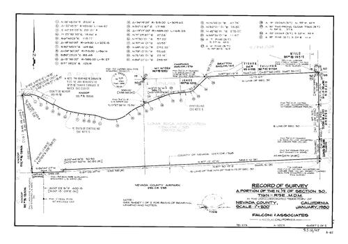 Click to see Record of Survey Book 12, pg. 45 (1998) of Nevada County Recorders Survey Maps Book 12