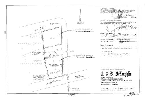 Click to see Record of Survey Book 12, pg. 48 (1998) of Nevada County Recorders Survey Maps Book 12