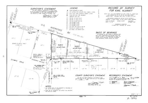 Click to see Record of Survey Book 12, pg. 72 (1998) of Nevada County Recorders Survey Maps Book 12