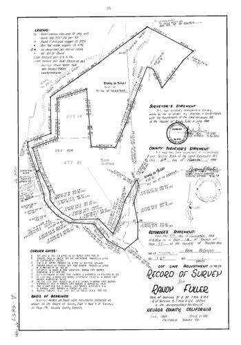 Click to see Record of Survey Book 12, pg 88 (1998) of Nevada County Recorders Survey Maps Book 12