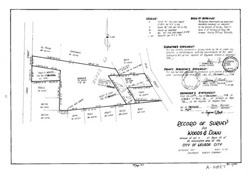Click to see Record of Survey Book 12, pg 97 (1998) of Nevada County Recorders Survey Maps Book 12