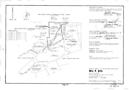 Click to see Record of Survey Book 12, pg 98 (1998) of Nevada County Recorders Survey Maps Book 12