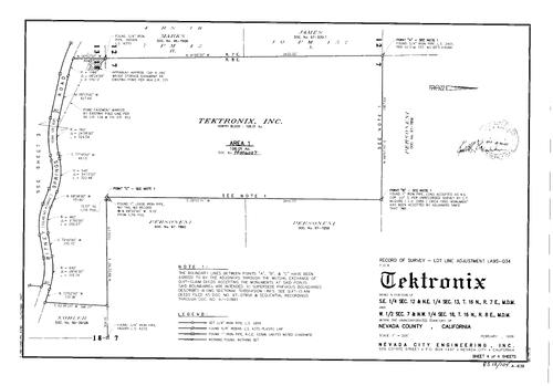 Click to see Record of Survey Book 12, pg. 104 (1999) of Nevada County Recorders Survey Maps Book 12