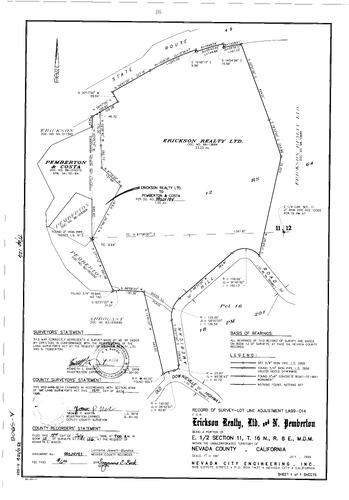 Click to see Record of Survey Book 12, pg. 126 (1999) of Nevada County Recorders Survey Maps Book 12