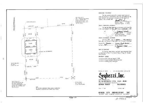 Click to see Record of Survey Book 12, pg. 137 (1999) of Nevada County Recorders Survey Maps Book 12