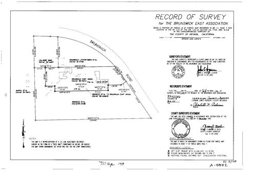 Click to see Record of Survey Book 12, pg. 149 (1999) of Nevada County Recorders Survey Maps Book 12