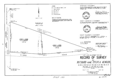 Click to see Record of Survey book 12, pg. 153 (1999) of Nevada County Recorders Survey Maps Book 12