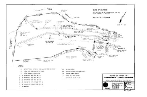 Click to see Record of Survey book 12, pg. 163 (2000) of Nevada County Recorders Survey Maps Book 12