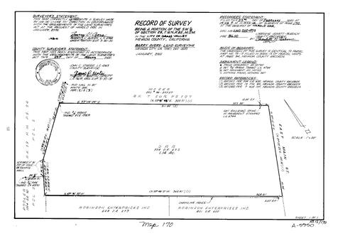 Click to see Record of Survey book 12, pg. 170 (2000) of Nevada County Recorders Survey Maps Book 12