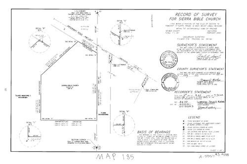 Click to see Record of Survey Book 12, pg. 185 (2000) of Nevada County Recorders Survey Maps Book 12