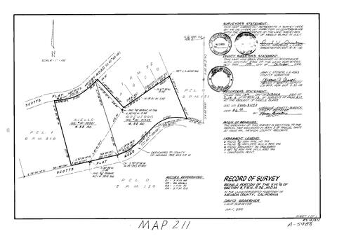 Click to see Record of Survey Book 12, pg. 211 (2000) of Nevada County Recorders Survey Maps Book 12
