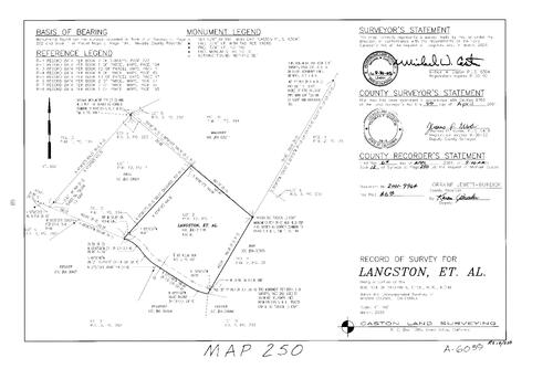 Click to see Record of Survey Book 12, pg. 250 (2001) of Nevada County Recorders Survey Maps Book 12