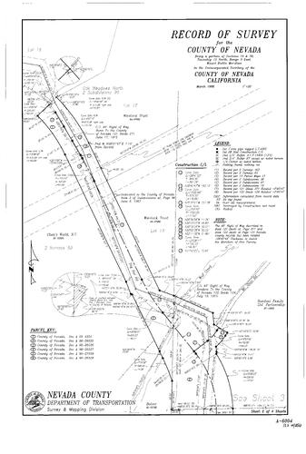 Click to see Record of Survey Book 12, pg. 256 (2001) of Nevada County Recorders Survey Maps Book 12