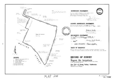 Click to see Record of Survey Book 12, pg. 268 (2001) of Nevada County Recorders Survey Maps Book 12