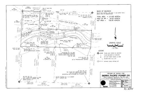 Click to see Record of Survey Book 12, pg. 275 (2001) of Nevada County Recorders Survey Maps Book 12