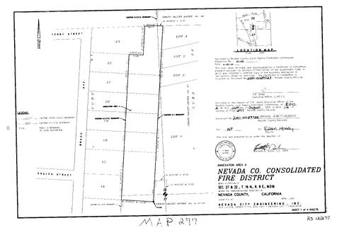 Click to see Record of Survey Book 12, pg. 277 (2001) of Nevada County Recorders Survey Maps Book 12