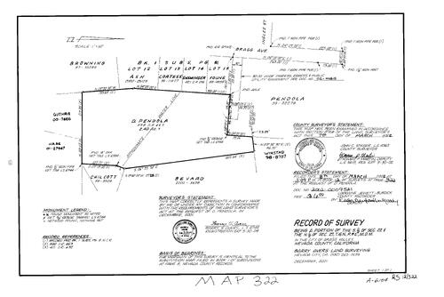 Click to see Record of Survey Book 12, pg. 322 (2002) of Nevada County Recorders Survey Maps Book 12