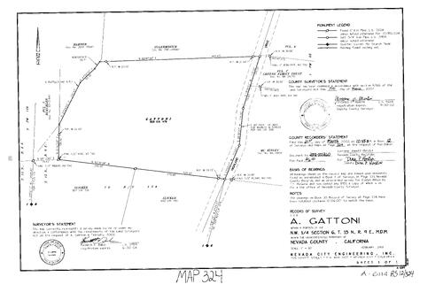 Click to see Record of Survey Book 12, pg. 324 (2002) of Nevada County Recorders Survey Maps Book 12