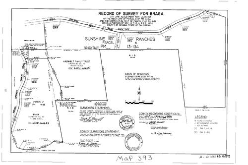 Click to see Record of Survey Book 12, pg. 393 (2003) of Nevada County Recorders Survey Maps Book 12