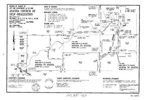 Click to see Record of Survey Book 12, pg. 453 (2003) of Nevada County Recorders Survey Maps Book 12