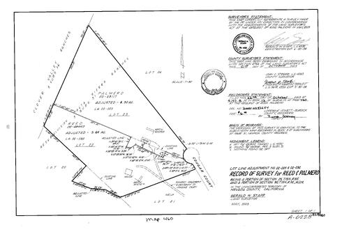 Click to see Record of Survey Book 12, pg. 460 (2003) of Nevada County Recorders Survey Maps Book 12