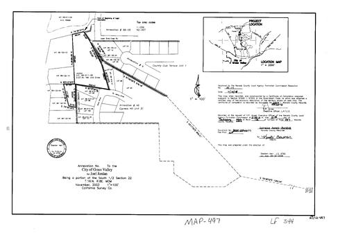Click to see Record of Survey Book 12, pg. 497 (2004) of Nevada County Recorders Survey Maps Book 12