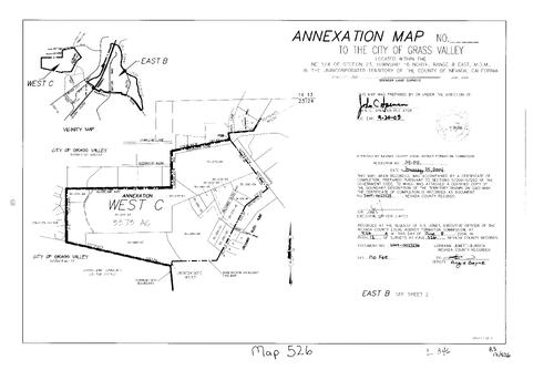 Click to see Record of Survey Book 12, pg. 526 (2004) of Nevada County Recorders Survey Maps Book 12