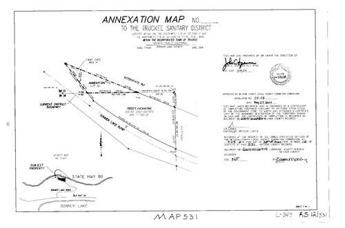 Click to see Record of Survey Book 12, pg. 531 (2004) of Nevada County Recorders Survey Maps Book 12