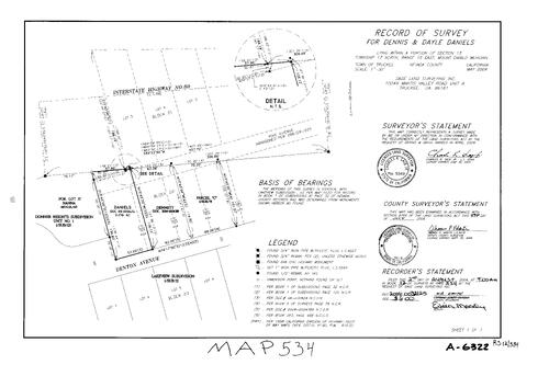 Click to see Record of Survey Book 12, pg. 534 (2004) of Nevada County Recorders Survey Maps Book 12