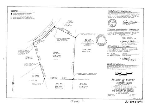 Click to see Record of Survey Book 13, pg. 1 (2004) of Nevada County Recorders Survey Maps Book 13