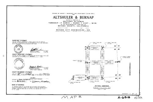 Click to see Record of Survey Book 13, pg. 2 (2004) of Nevada County Recorders Survey Maps Book 13