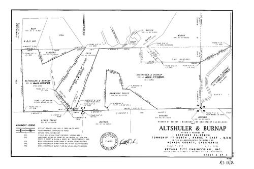 Click to see Record of Survey Book 13, pg. 2 (2004) of Nevada County Recorders Survey Maps Book 13