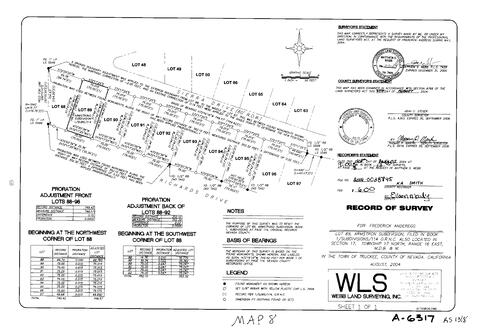 Click to see Record of Survey Book 13, pg. 8 (2004) of Nevada County Recorders Survey Maps Book 13