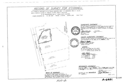 Click to see Record of Survey Book 13, pg. 68 (2005) of Nevada County Recorders Survey Maps Book 13