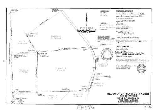 Click to see Record of Survey Book 13, pg. 86 (2005) of Nevada County Recorders Survey Maps Book 13